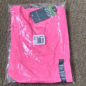 Pink shirt sleeve v neck tek gear